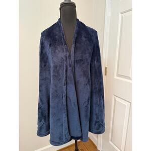 UGG Women's Isla Navy Fleece Draped Layer Cardigan